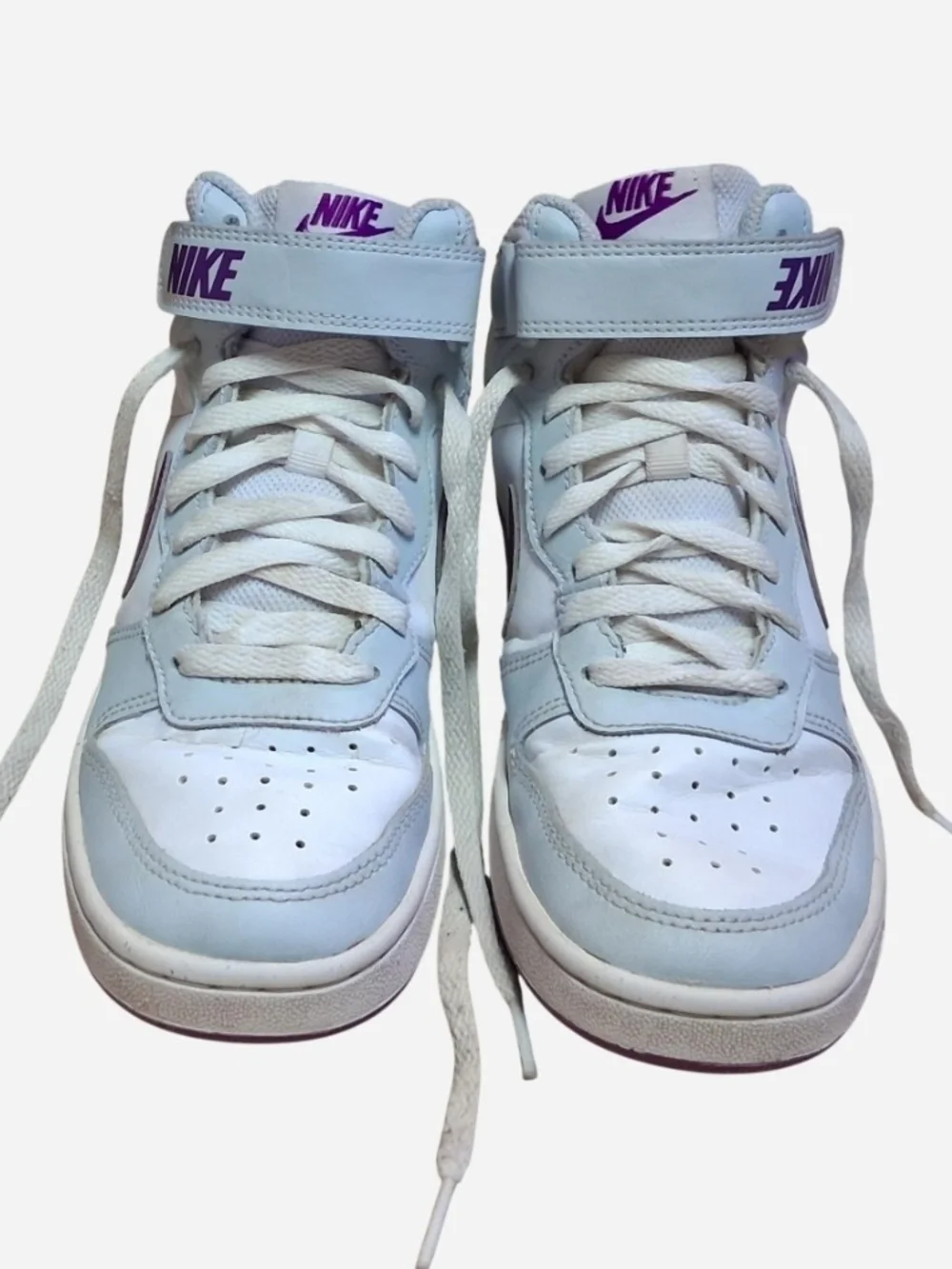 Nike Court Burroughs Mid 2 Pure Platinum & Vivid Purple Sneakers